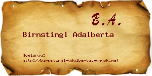 Birnstingl Adalberta névjegykártya